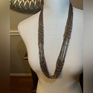 30” Bronze Beaded Necklace